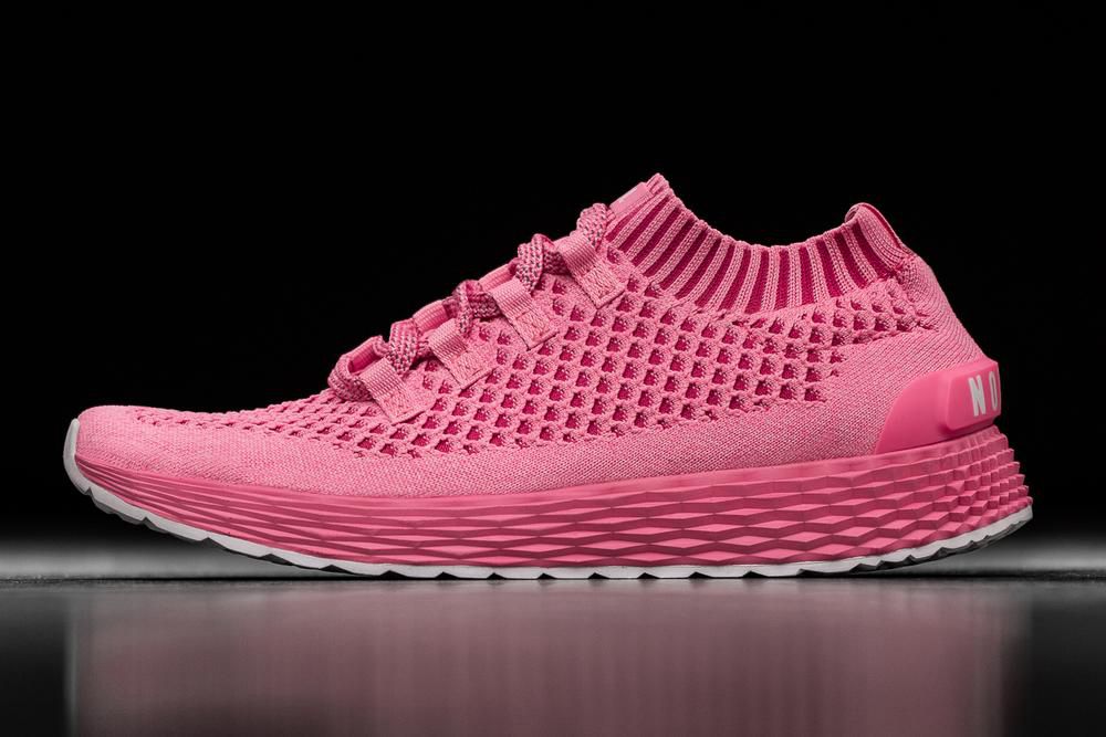 NOBULL Men's Knit Running Shoes - Bright Pink - Ireland (9681KHNBF)